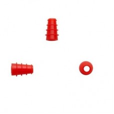 Sanibel Silicone Flanged Eartips - Red, 3mm-5mm (100 / bag)