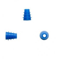 Sanibel Silicone Flanged Eartips - Blue, 4mm-7mm (100 / bag)