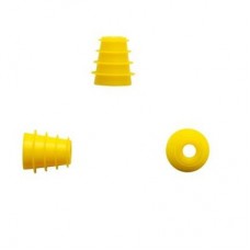 Sanibel Silicone Flanged Eartips - Yellow, 5mm-8mm (100 / bag)