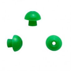Sanibel Silicone Mushroom-Shaped Eartips - Green, 13mm (100 / bag)