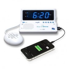 Sonic Boom Rise &#39;n Shine Alarm Clock with Bed Shaker &amp; USB Charger