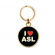 I (Heart) ASL Keytag
